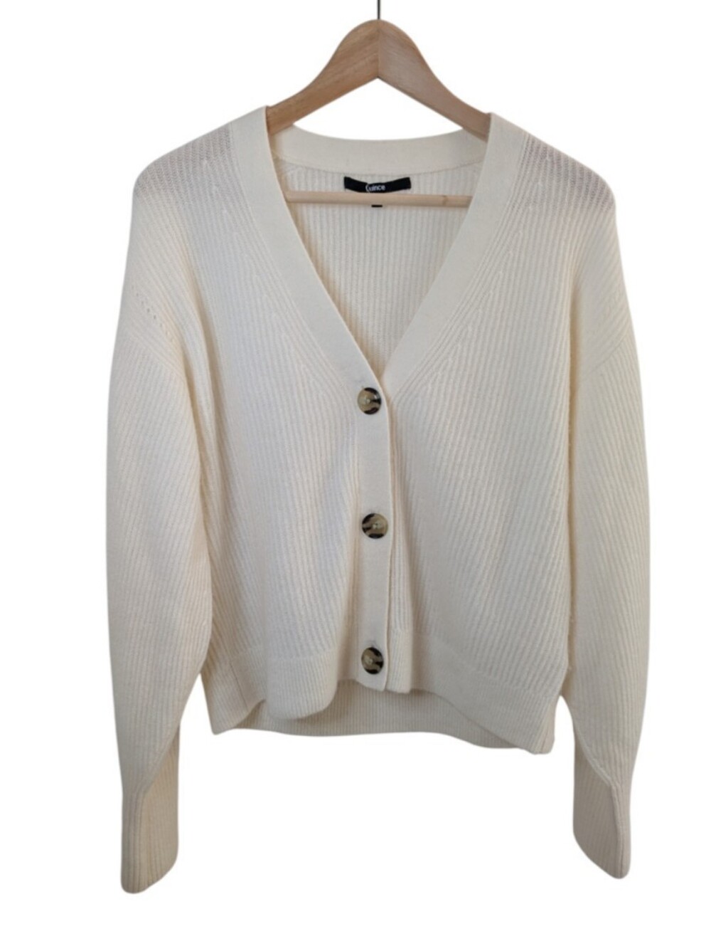 Quince Alpaca Cropped Cardigan Ivory Large